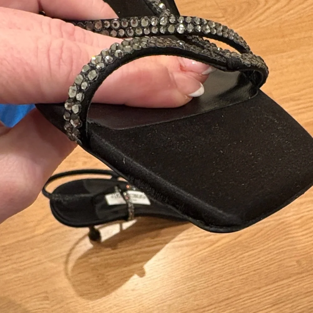 Jimmy Choo Black Heels with Silver Accents - Picture 8 of 8